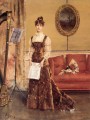 ル・ファム・ア・ラ・ハルプの女性 ベルギーの画家 アルフレッド・スティーブンス